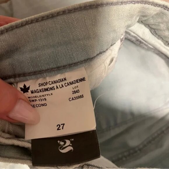 Second Yoga Womens Denim Jeans 27 Light Blue Skinny 5 Pockets Canada - Picture 4 of 7
